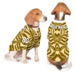 Custom Yellow Wavy Energy Dog Jersey – Personalized with Name and Number