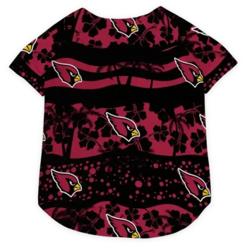 Arizona Football Style Dog Jersey - Palm Retro Black and Red