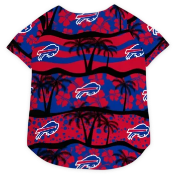 Buffalo Football Style Dog Jersey - Palm Retro Black and Blue