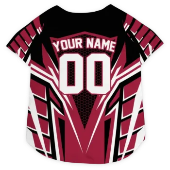 Custom Arizona Football Style Dog Jersey - Armored Block Black