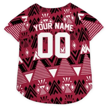 Custom Arizona Football Style Dog Jersey - Arrowhead Layers Red