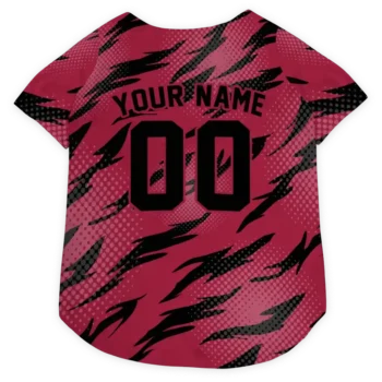 Custom Arizona Football Style Dog Jersey - Lightning Streaks Red
