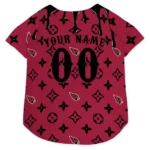 Custom Arizona Football Style Dog Jersey - Monogram Classic Red