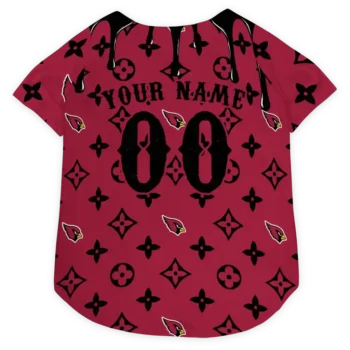Custom Arizona Football Style Dog Jersey - Monogram Classic Red