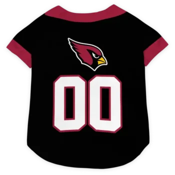 Custom Arizona Football Style Dog Jersey - Tuxedo Print Black and Red