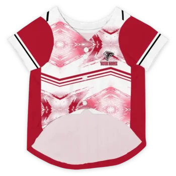 custom atlanta falcons big diamond stripe red white pet jersey fashion forward