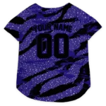 Custom Baltimore Football Style Dog Jersey - Contrast Layers Purple