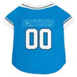 Custom Carolina Football Style Dog Jersey - Big Diamond Stripe Blue and White