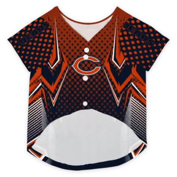 custom chicago bears chevron polka blue pet jersey fashion forward
