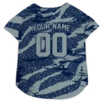 Custom Dallas Football Style Dog Jersey - Contrast Layers Blue