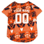 Custom Denver Football Style Dog Jersey - Arrowhead Layers Orange