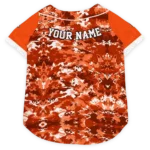 Custom Denver Football Style Dog Jersey - Daring Camo Orange