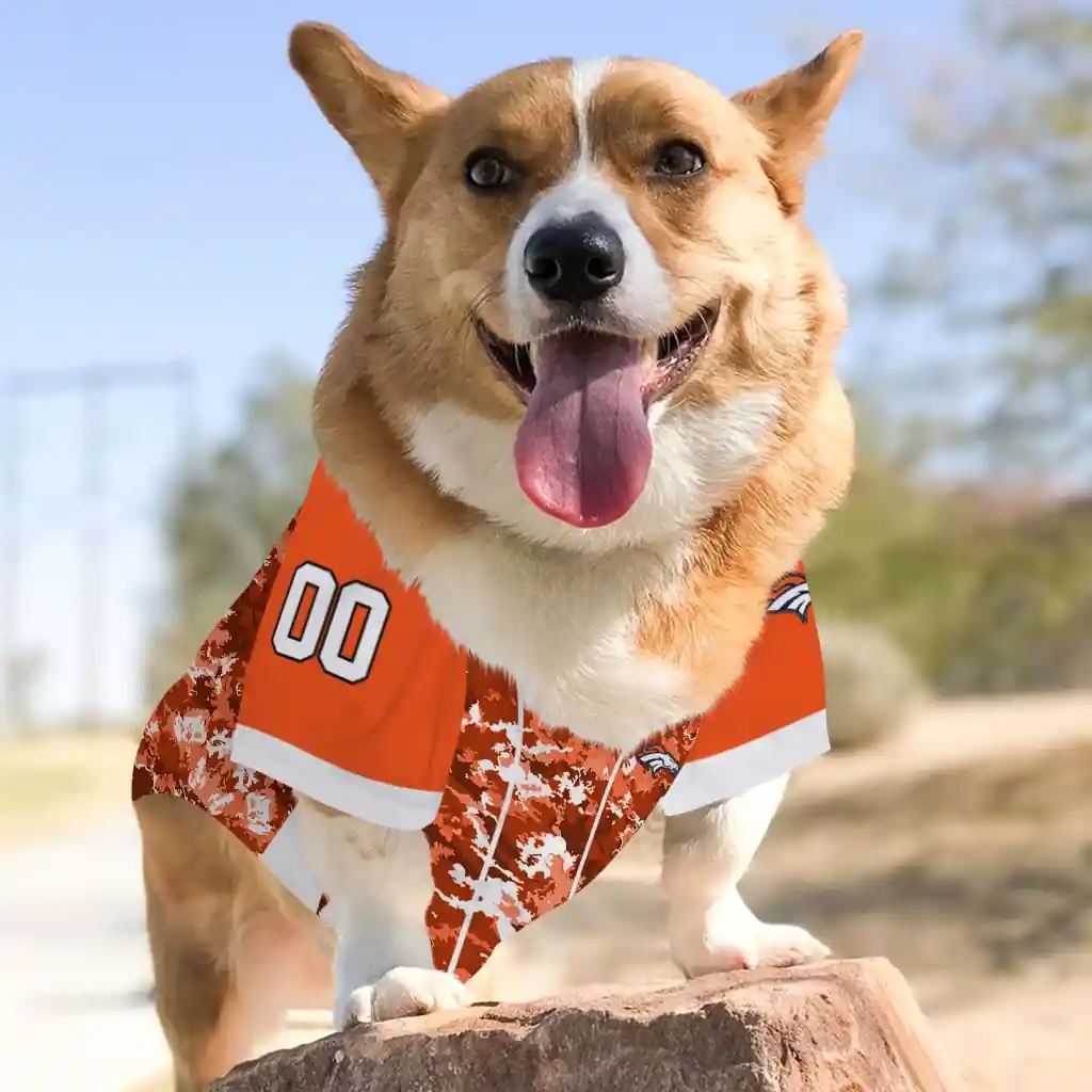 custom-denver-broncos-daring-camo-orange-pet-jersey-top-rated.webp
