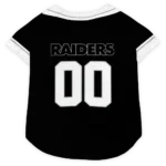 Custom Las Vegas Football Style Dog Jersey - Big Diamond Stripe Black and White