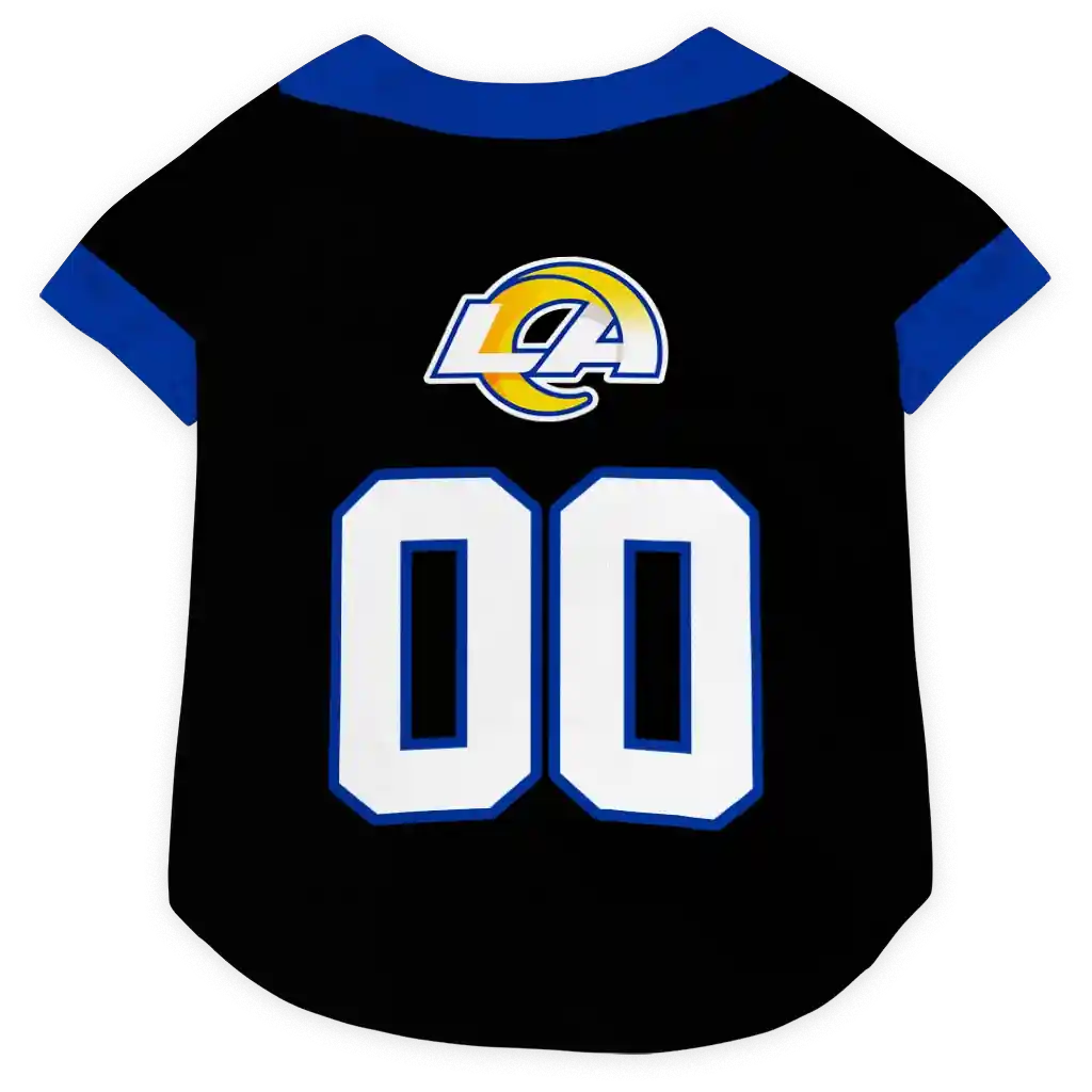 custom-los-angeles-rams-tuxedo-print-blue-black-pet-jersey-best-selling.webp custom los angeles rams tuxedo print blue black pet jersey best selling