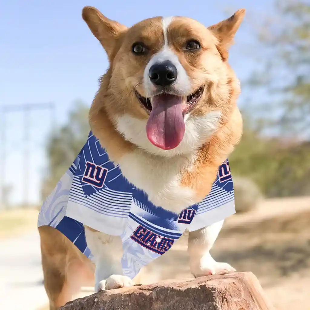 custom-new-york-giants-hexagon-burst-blue-white-pet-jersey-top-rated.webp