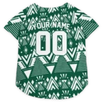 Custom New York Jets Football Style Dog Jersey - Arrowhead Layers Green
