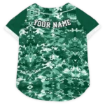 Custom New York Jets Football Style Dog Jersey - Daring Camo Green