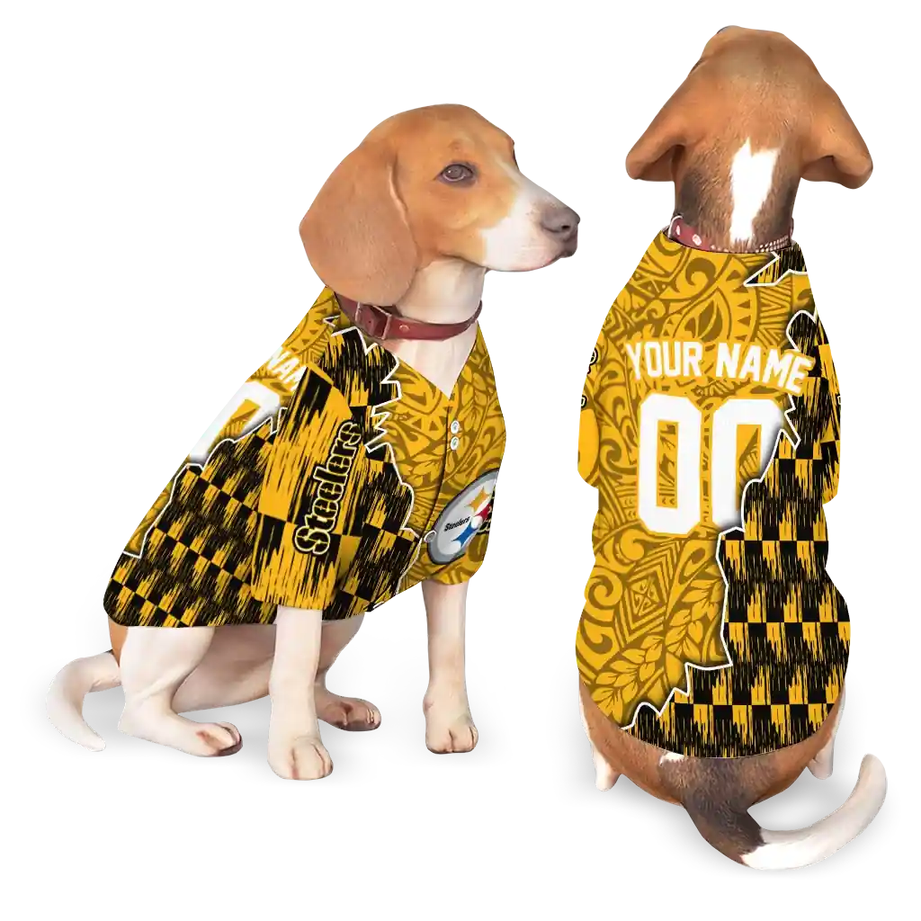 custom-pittsburgh-steelers-t-rex-patterns-gold-pet-jersey-latest-model.webp