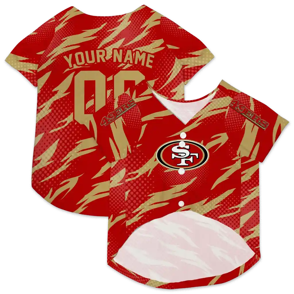 custom-san-francisco-49ers-lightning-streaks-red-pet-jersey-high-quality.webp