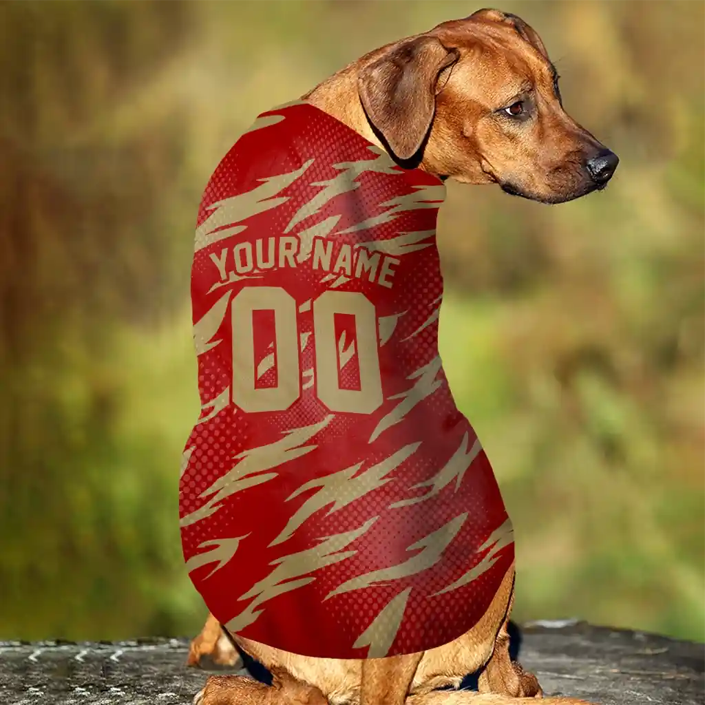 custom-san-francisco-49ers-lightning-streaks-red-pet-jersey-trendy.webp