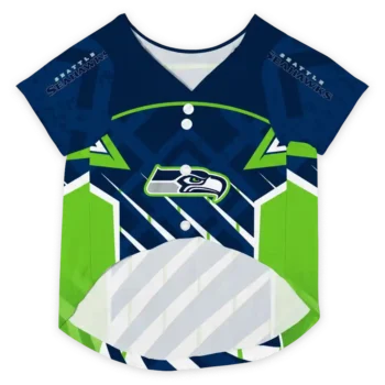 custom seattle seahawks armor lines blue pet jersey fashion forward