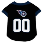 Custom Tennessee Football Style Dog Jersey - Tuxedo Print Black and Navy