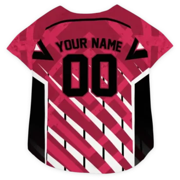 Custom Arizona Football Style Dog Jersey - Armor Lines Red
