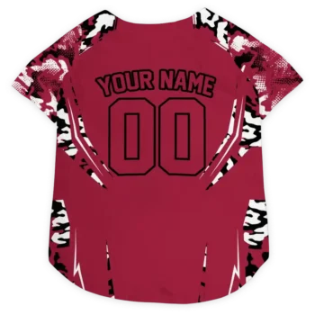 Custom Arizona Football Style Dog Jersey - Trim Red