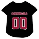 Custom Arizona Football Style Dog Jersey - Tail Hem Black and Red