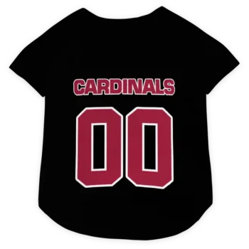 Custom Arizona Football Style Dog Jersey - Tail Hem Black and Red