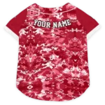 Custom Atlanta Football Style Dog Jersey - Daring Camo Red