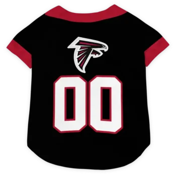 Custom Atlanta Football Style Dog Jersey - Tuxedo Print Black and Red