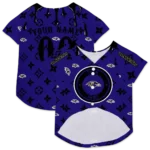 customized-baltimore-ravens-monogram-classic-purple-pet-jersey-best-selling.webp