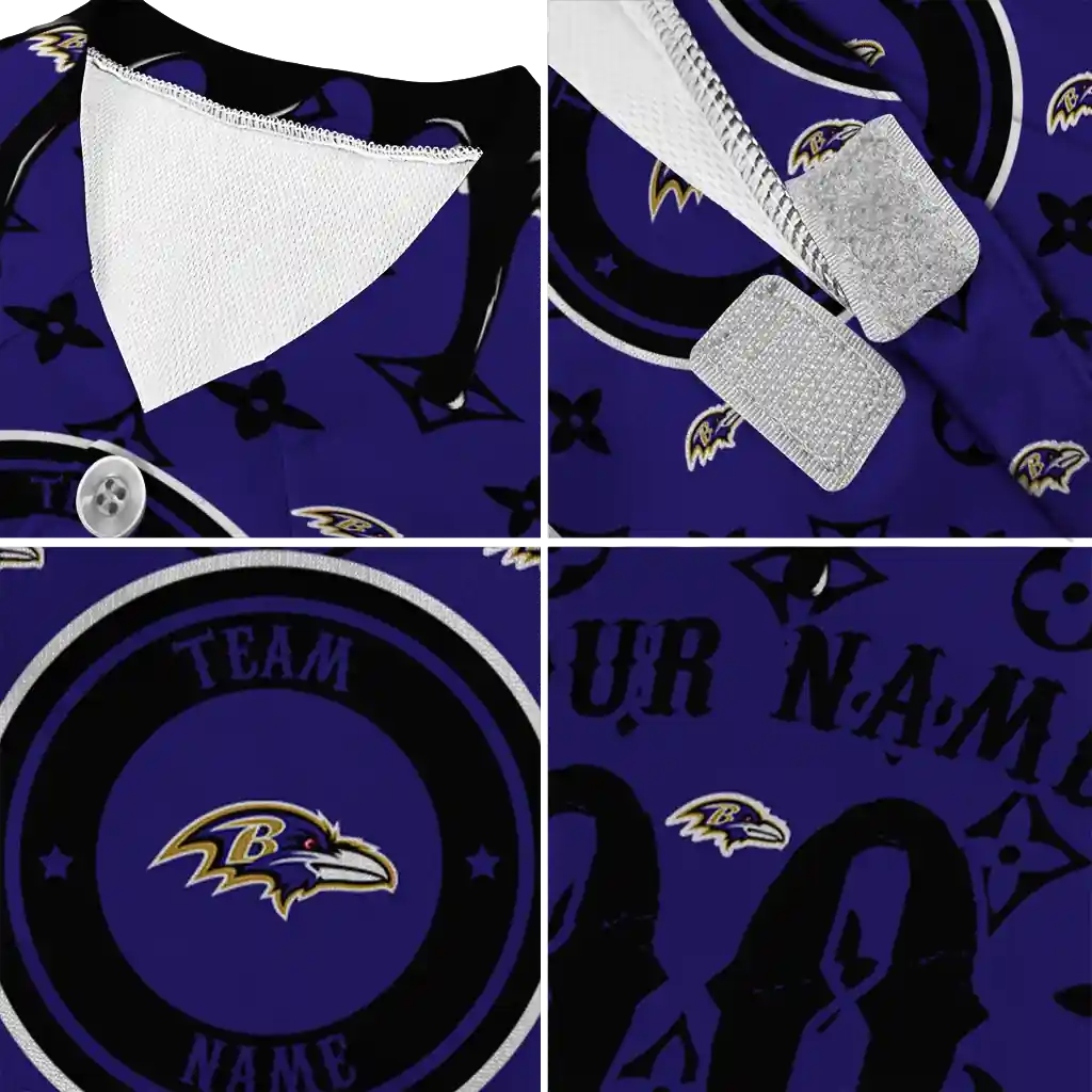 customized-baltimore-ravens-monogram-classic-purple-pet-jersey-premium-grade.webp