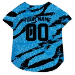 Custom Carolina Football Style Dog Jersey - Contrast Layers Blue