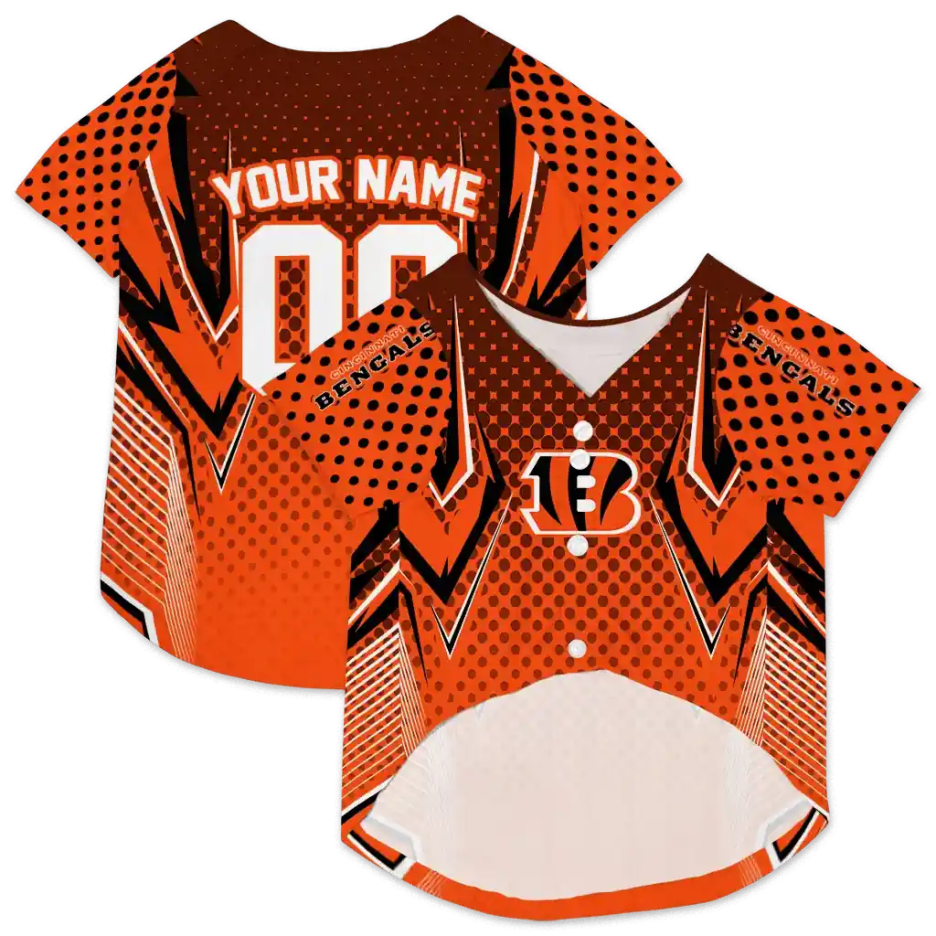 customized-cincinnati-bengals-chevron-polka-orange-pet-jersey-high-quality.webp