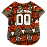 Custom Cleveland Football Style Dog Jersey - Arrowhead Layers Brown