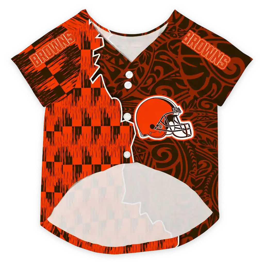 customized-cleveland-browns-t-rex-patterns-brown-pet-jersey-fashion-forward.webp