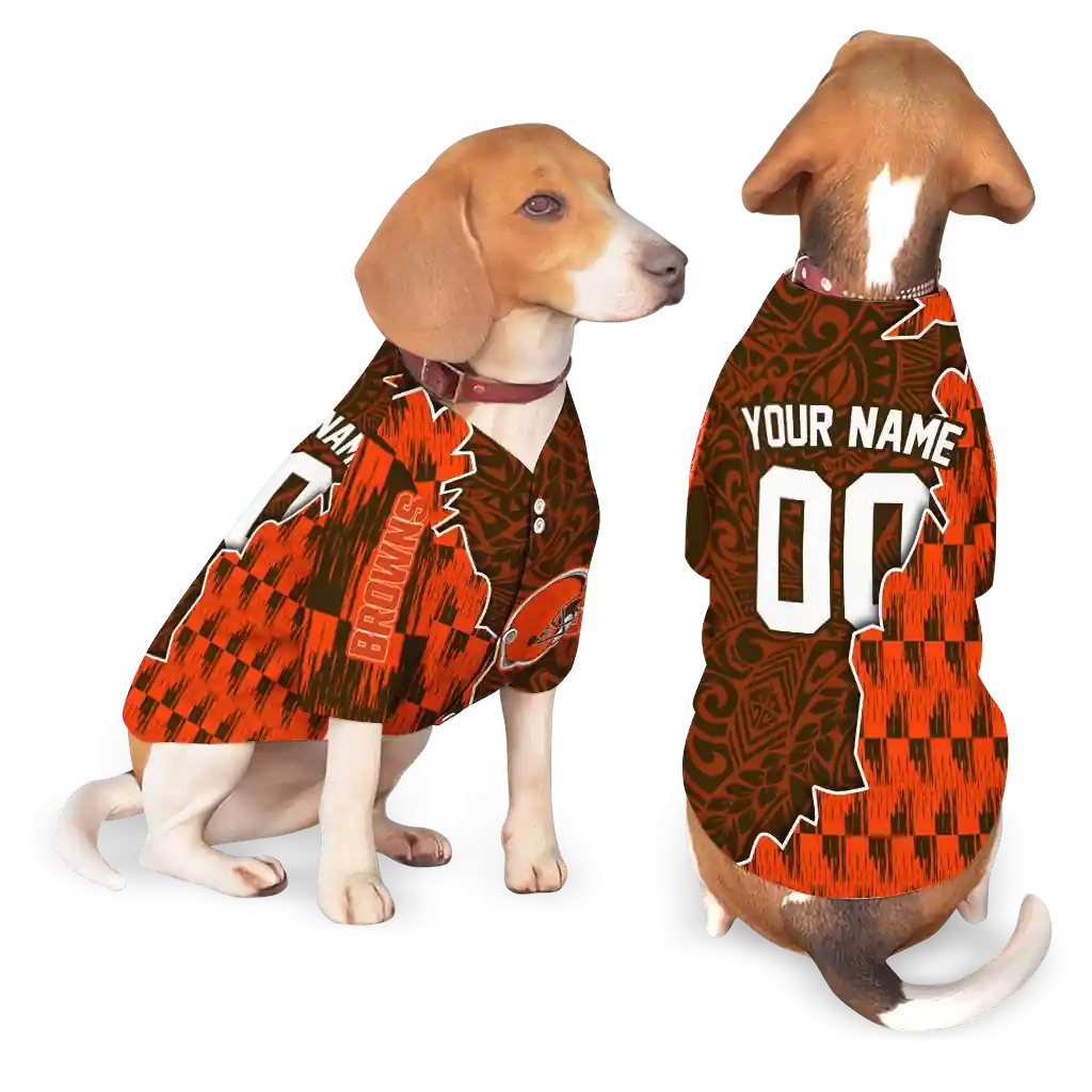 customized-cleveland-browns-t-rex-patterns-brown-pet-jersey-latest-model.webp