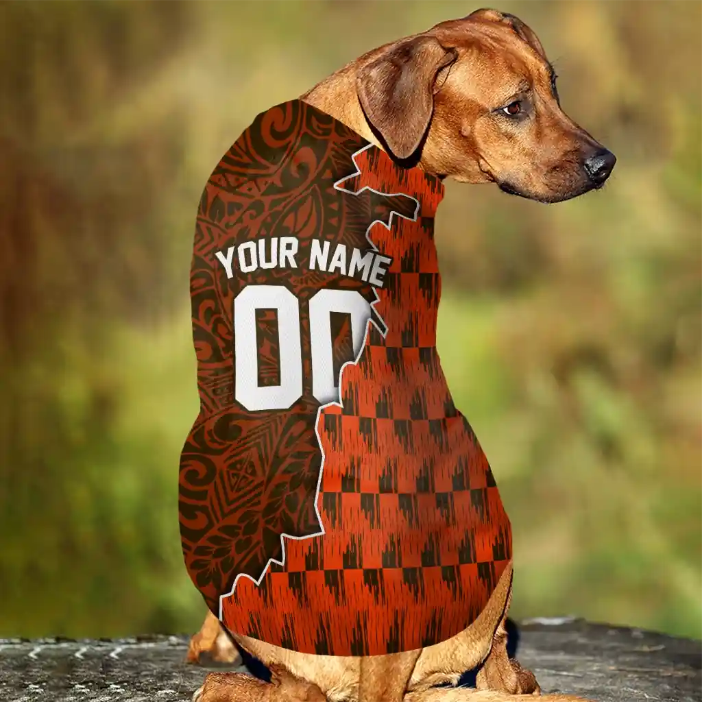 customized-cleveland-browns-t-rex-patterns-brown-pet-jersey-trendy.webp
