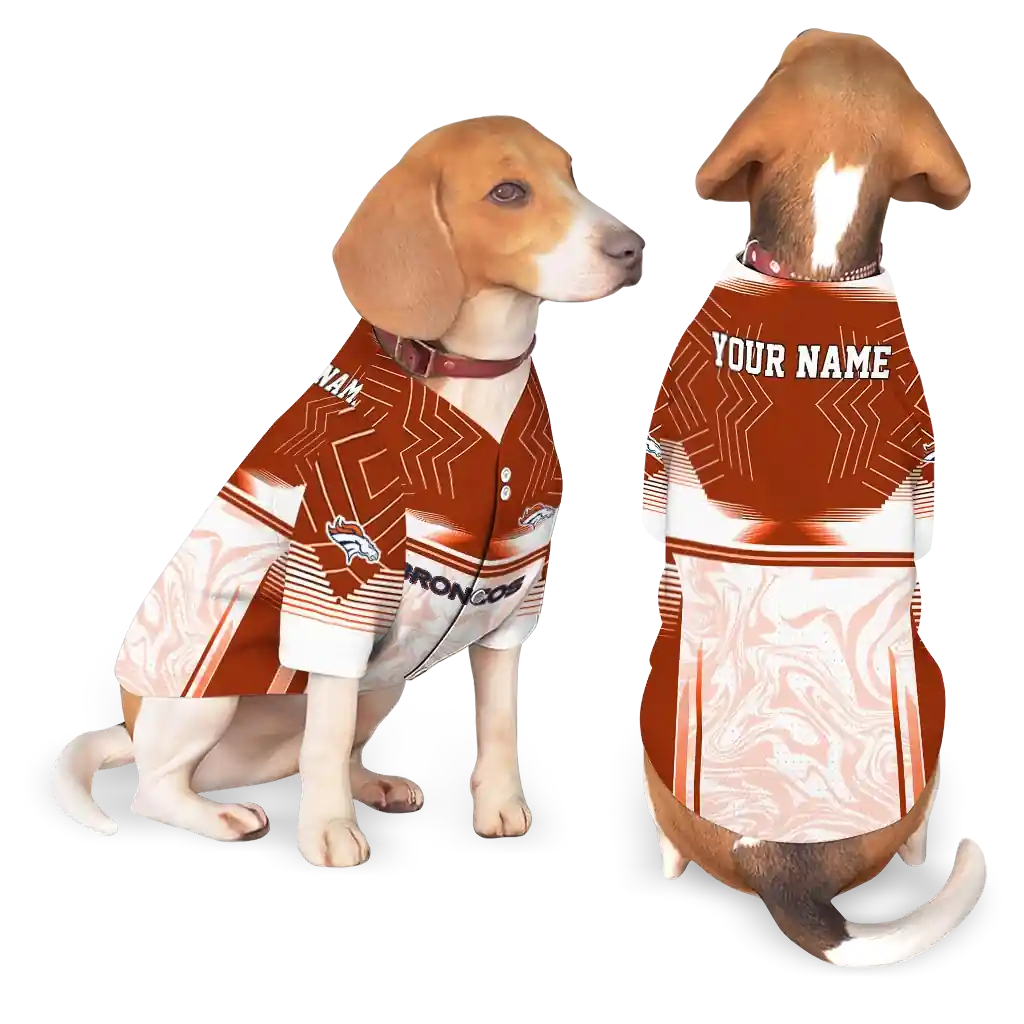 customized-denver-broncos-hexagon-burst-orange-white-pet-jersey-latest-model.webp