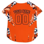 Custom Denver Football Style Dog Jersey - Trim Orange