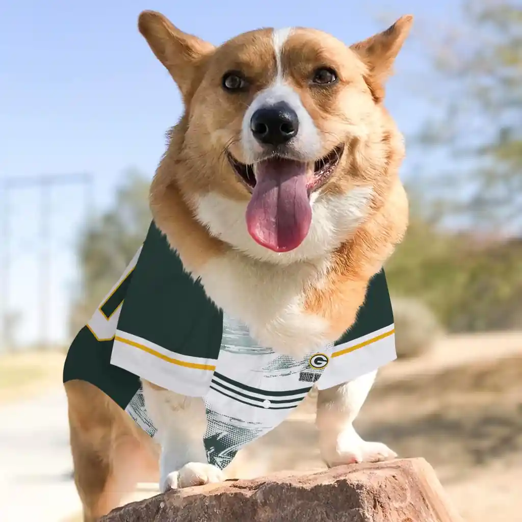 customized-green-bay-packers-big-diamond-stripe-green-white-pet-jersey-top-rated.webp