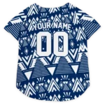 Custom Indianapolis Football Style Dog Jersey - Arrowhead Layers Blue