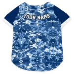 Custom Indianapolis Football Style Dog Jersey - Daring Camo Blue