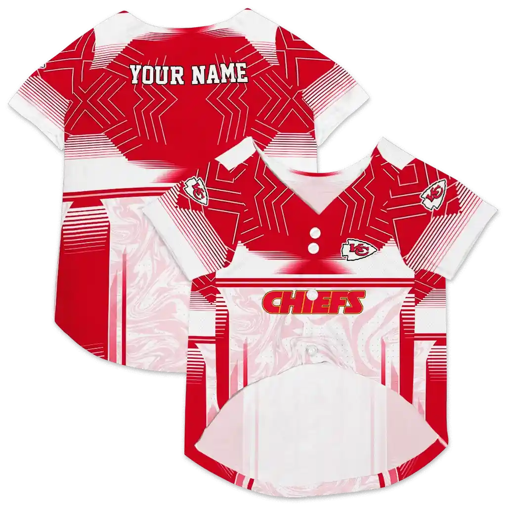 customized-kansas-city-chiefs-hexagon-burst-red-white-pet-jersey-high-quality.webp