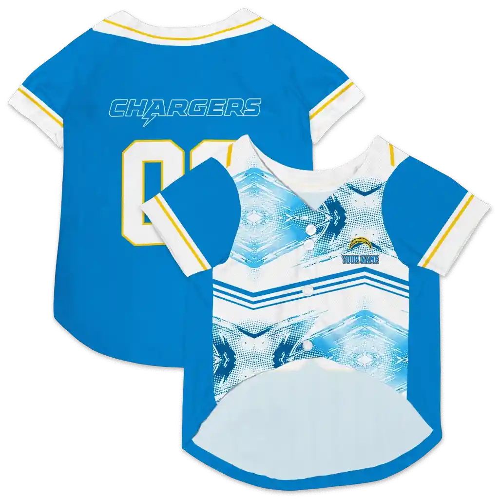 customized-los-angeles-chargers-big-diamond-stripe-blue-white-pet-jersey-high-quality.webp