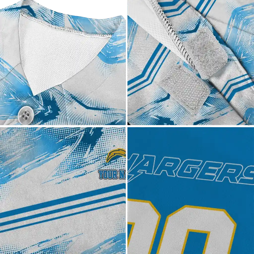 customized-los-angeles-chargers-big-diamond-stripe-blue-white-pet-jersey-premium-grade.webp