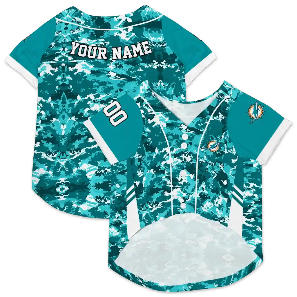 customized-miami-dolphins-daring-camo-aqua-pet-jersey-high-quality.webp